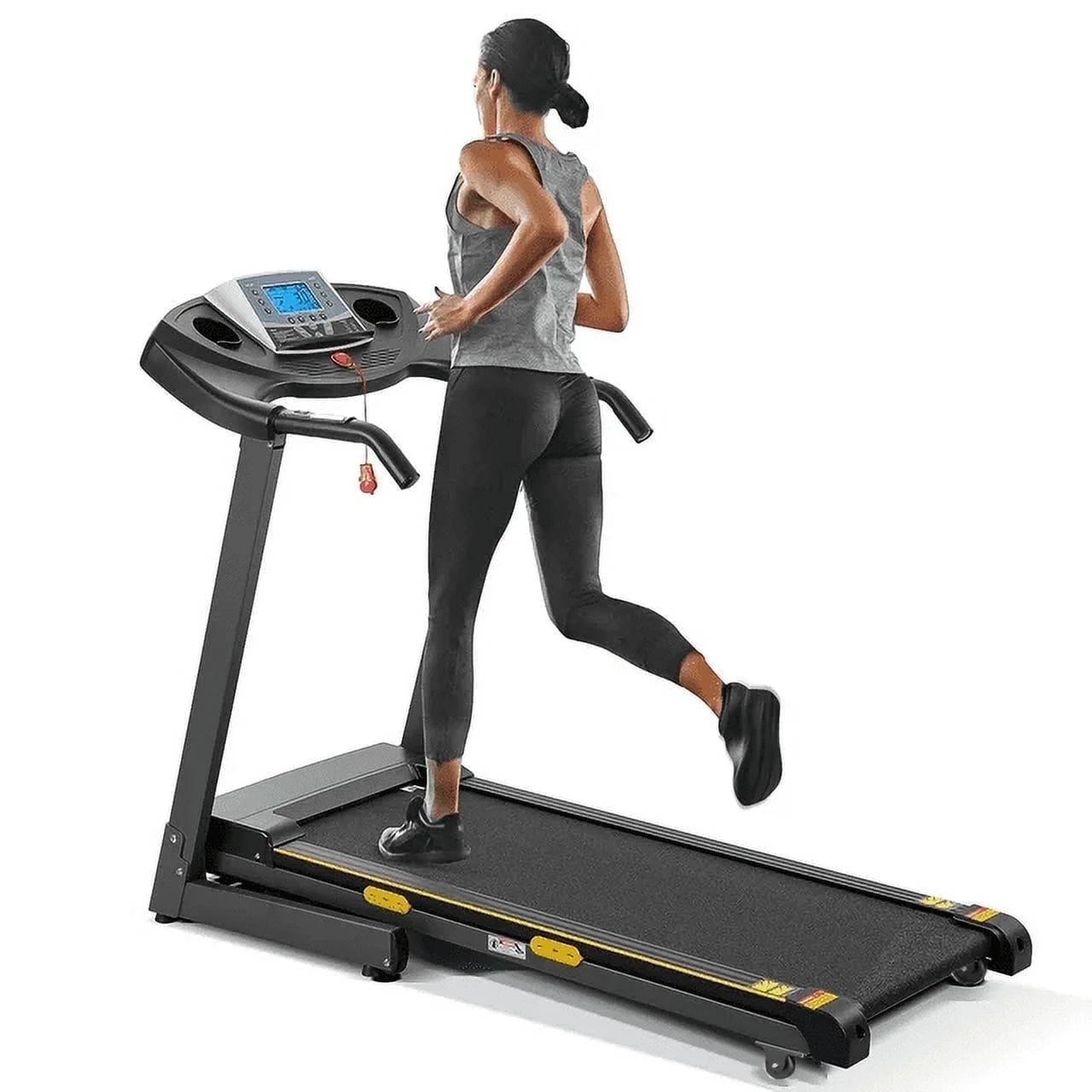 Treadmill with Incline Folding with 12 Level Automatic Incline 2.5Hp Power 8.5Mhp Speed Running Machine 15 Preset Training Program Electric Treadmill for Home Use